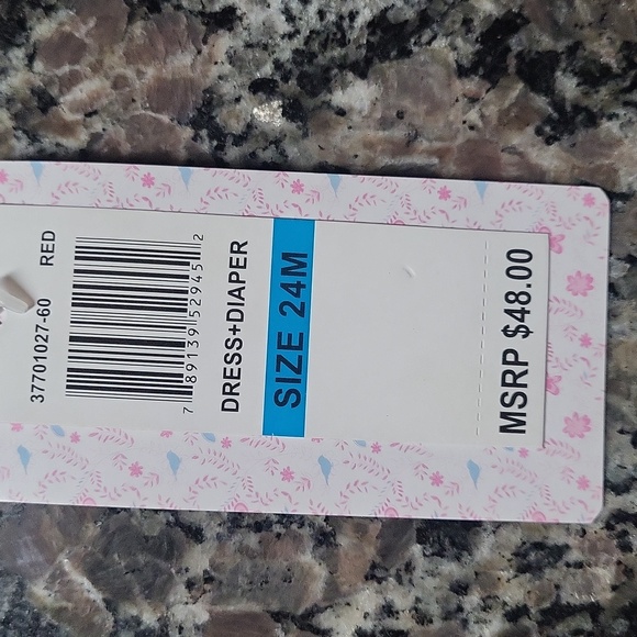 Lillybird NWT Red girls dress size 24M w/ diaper red - Picture 4 of 7